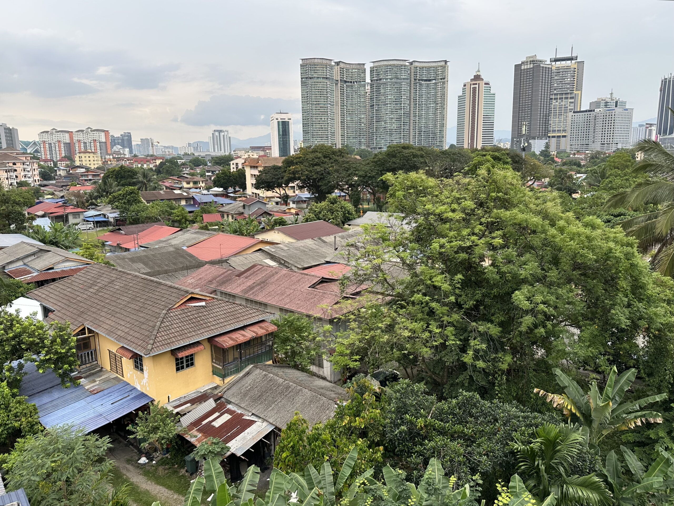Vue que le quartier de Kampung Baru à Kuala Lumpur en Malaisie