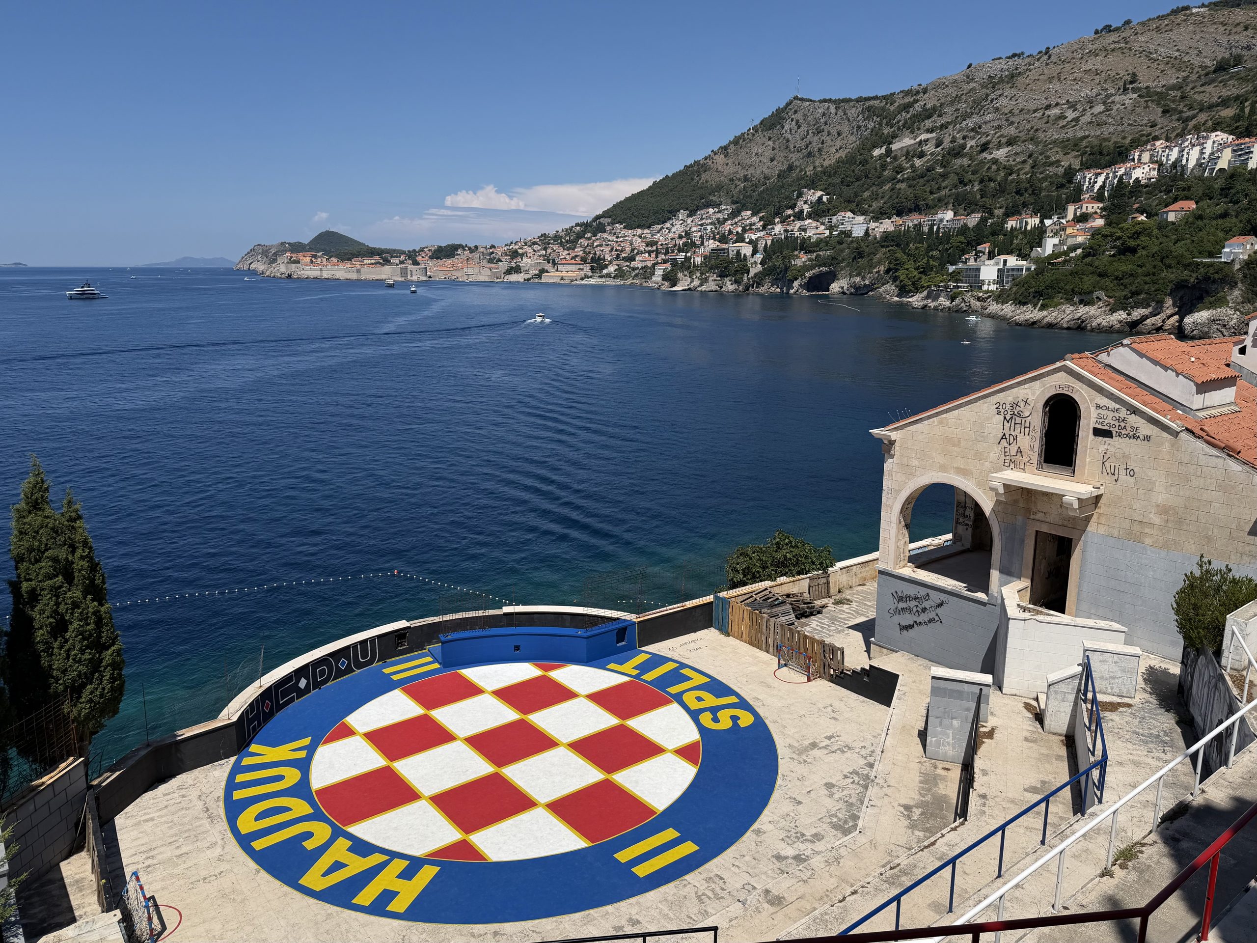 Vue sur l'amphithéâtre ou a été tourné une scène de GOT, Dubrovnik